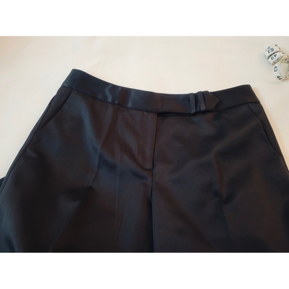 NWOT modern black sateen dress pants by Spiegel - Picture 2 of 9